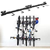 Soporte de bicicleta plegable para montar en la pared- soporte para 5 bicicletas- sistema de soporte ajustable para casa…